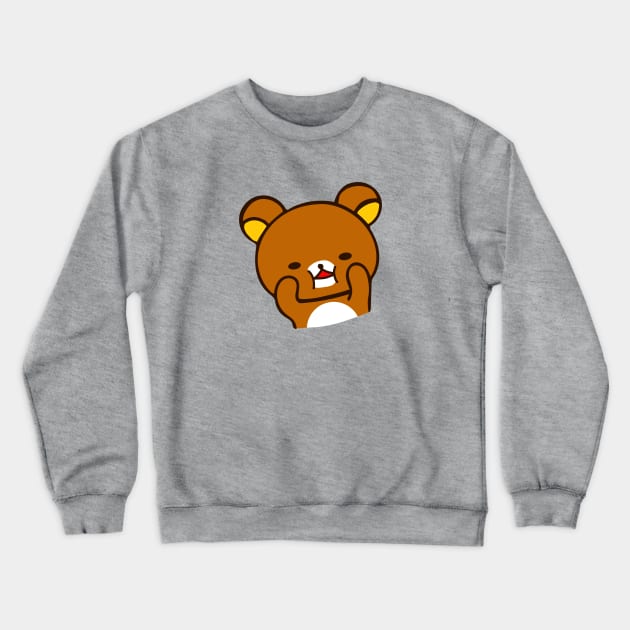 Rilakkuma Scrunchy Face Crewneck Sweatshirt by Pinksweet